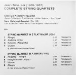 Jean Sibelius - Sibelius Academy Quartet*, New Helsinki Quartet - Complete String Quartets (2xCD, Comp)