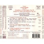 Chausson*, Laurent Korcia, Orchestre Symphonique Et Lyrique De Nancy, JÃ©rÃ´me Kaltenbach - Symphony In B Flat Major â€¢ PoÃ¨me â€¢ Viviane (CD, Album)