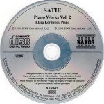 Satie* -  KlÃ¡ra KÃ¶rmendi - Piano Works Vol. 2 (CD, Album, RP)