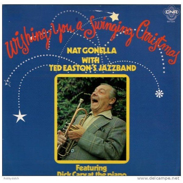 Nat Gonella With Ted Easton's Jazzband Featuring Dick Cary - Wishing You A Swinging Christmas (LP)