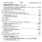 Paul Hindemith, Torleif ThedÃ©en, Nieuw Sinfonietta Amsterdam â€¢ Lev Markiz, Roland PÃ¶ntinen - Cello Music (CD, Album)