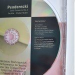 Penderecki*, Mstislav Rostropovich, Philharmonia Orchestra, Sinfonieorchester Des SÃ¼dwestfunks, Solistes des Choeurs de I'O.R.T.F.*, Marcel Couraud - Cello Concerto No. 2 - Partita - Stabat Mater (CD, RE, RM)