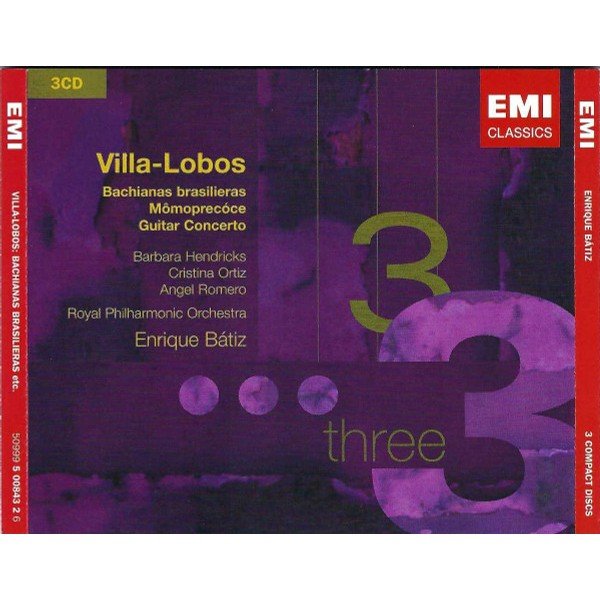 Villa-Lobos* â€“ Barbara Hendricks, Cristina Ortiz, Angel Romero (2), Royal Philharmonic Orchestra*, Enrique BÃ¡tiz* - Bachianas Brasileiras â€¢ MÃ´moprecÃ³ce â€¢ Guitar Concerto (3xCD, Comp, RE, RM)