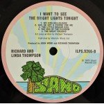 Richard & Linda Thompson - I Want To See The Bright Lights Tonight (LP, Album)