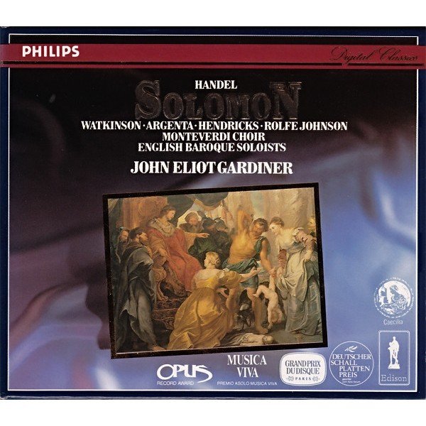 Handel* - Watkinson* â€¢  Argenta* â€¢  Hendricks* â€¢  Rolfe Johnson* â€¢  Monteverdi Choir* â€¢  English Baroque Soloists* â€¢  John Eliot Gardiner - Solomon (2xCD, Album + Box, Sli)