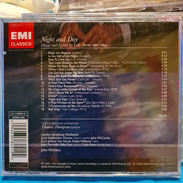Cole Porter, Thomas Hampson, The London Symphony Orchestra, John McGlinn - Night And Day: Thomas Hampson Sings Cole Porter (CD, Album, Club)