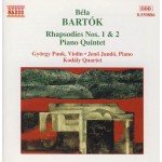 Béla Bartók, György Pauk, Jenő Jandó*, Kodály Quartet - Rhapsodies Nos. 1 & 2 / Piano Quintet (CD, Album)