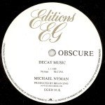 Michael Nyman - Decay Music (LP, Album, RE)