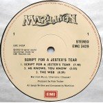 Marillion - Script For A Jester's Tear (LP, Album, Gat)