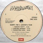 Marillion - Script For A Jester's Tear (LP, Album, Gat)
