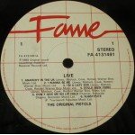 The Original Pistols* - The Original Pistols Live (LP, Album, RE)