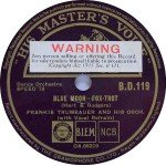 Frankie Trumbauer And His Orchestra - Blue Moon / Down T' Uncle Bill's (Shellac, 10