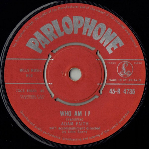 Adam Faith - Who Am I ? / This Is It (7