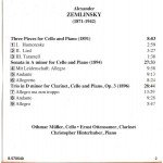 Zemlinsky*, Othmar Müller, Ernst Ottensamer, Christopher Hinterhuber - Cello Sonata • Three Pieces For Cello And Piano • Trio For Clarinet, Cello And Piano (CD)