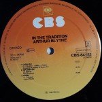 Arthur Blythe - In The Tradition (LP, Album, RE)