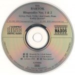 Béla Bartók, György Pauk, Jenő Jandó*, Kodály Quartet - Rhapsodies Nos. 1 & 2 / Piano Quintet (CD, Album)