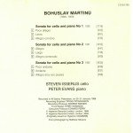 Martinů* - Steven Isserlis • Peter Evans (5) - Cello Sonatas (CD, Album, RE)