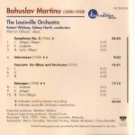 Bohuslav Martinů, The Louisville Orchestra - Symphony No. 5 / Intermezzo / Concerto for Oboe and Orchestra / Estampes (CD, Album, Comp, Mono, RM)