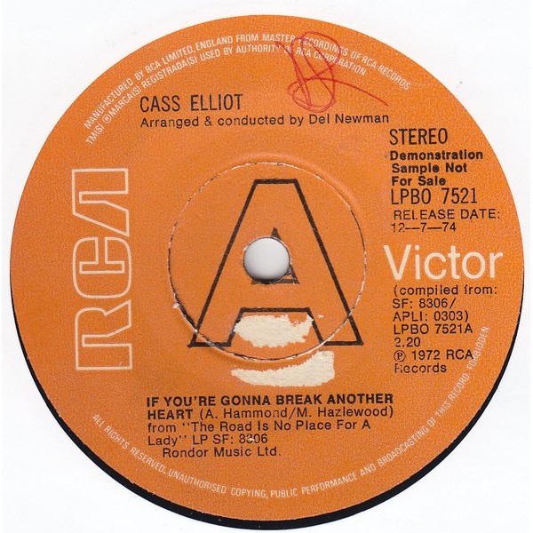 Cass Elliot - If You're Gonna Break Another Heart (7