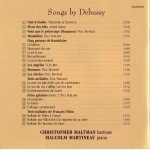 Debussy*, Christopher Maltman, Malcolm Martineau - Songs (CD, Album, RP)