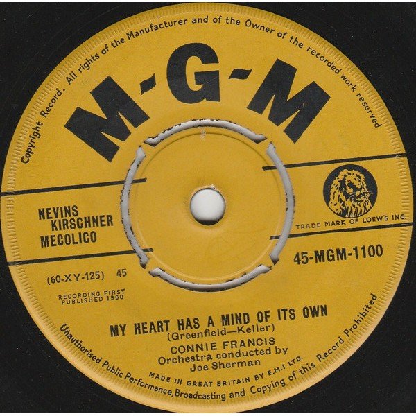 Connie Francis - My Heart Has A Mind Of Its Own (7