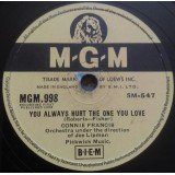 Connie Francis - You Always Hurt The One You Love / In The Valley Of Love	 (Shellac, 10