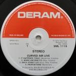 Curved Air - Curved Air Live (LP, Album, Pin)