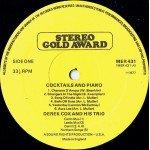Derek Cox And His Trio - Cocktails And Piano (LP, Album)
