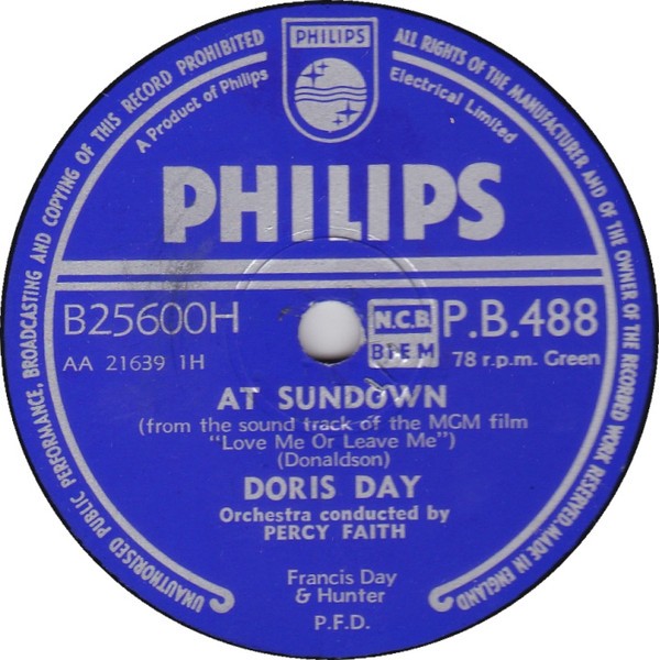Doris Day - At Sundown / Never Look Back (Shellac, 10