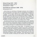 Grieg* / Johansen*, Oslo String Quartet - String Quartets: G Minor, Op. 27 • F Major / String Quartet, Op. 36 (CD, Album)