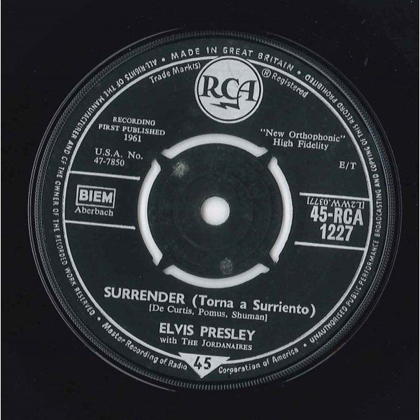 Elvis Presley With The Jordanaires - Surrender (Torna A Surriento) (7