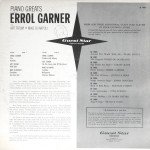 Errol Garner* and Art Tatum / Mike Di Napoli - Piano Greats (LP, Album, Comp, Mono)