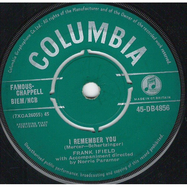 Frank Ifield - I Remember You (7