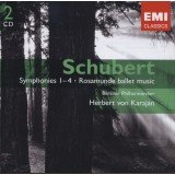 Schubert* - Berliner Philharmoniker, Herbert von Karajan - Symphonies 1–4 • Rosamunde Ballet Music (2xCD, Comp, RM)
