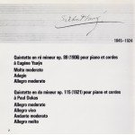 Gabriel Fauré - Quintetto Fauré Di Roma - Klavierquintette Op. 89 Und Op. 115 (CD, Album)