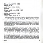 Fauré* / Vierne* / De Séverac*, Lisa Beckley / Nicholas Gedge / Schola Cantorum Of Oxford / Oxford Camerata / Jeremy Summerly - Requiem • Messe Basse • Cantique De Jean Racine / Andantino / Tantum Ergo (CD, Album)