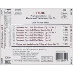 Fauré*, Jean Martin - Nocturnes Nos. 1 - 6 / Theme And Variations, Op. 73 (CD, Album)