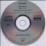 Fauré*, Jean Martin - Nocturnes Nos. 1 - 6 / Theme And Variations, Op. 73 (CD, Album)