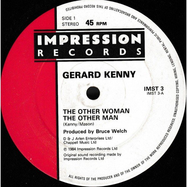 Gerard Kenny - The Other Woman The Other Man (12