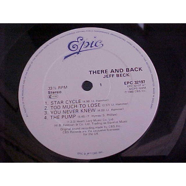 Jeff Beck - There & Back (LP, Album, RE)