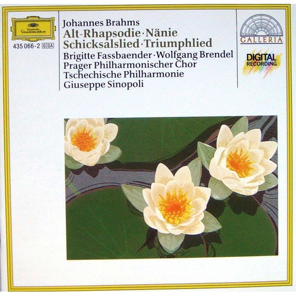 Johannes Brahms - Brigitte Fassbaender • Wolfgang Brendel, Prager Philharmonischer Chor* / Tschechische Philharmonie*, Giuseppe Sinopoli - Alt-Rhapsodie • Nänie • Schicksalslied • Trumphlied (CD, Album, RE)