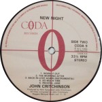John Critchinson - New Night (LP, Album)