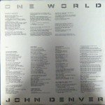 John Denver - One World (LP, Album, Ind)