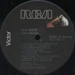 John Denver - One World (LP, Album, Ind)