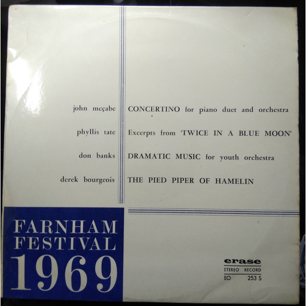 John McCabe (2), Phyllis Tate, Don Banks, Derek Bourgeois - Farnham Festival 1969 (LP)