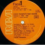 Lionel Hampton - Lionel Hampton's Best Records (1938-1939) (LP, Comp, RE)