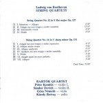 Beethoven*, Bartók Quartet - String Quartets: E Flat Major Op. 127 / C Sharp Minor Op. 131 (CD, RM)