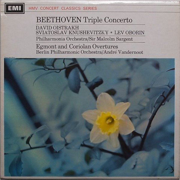 Beethoven*, David Oistrakh* ✳ Sviatoslav Knushevitsky ✳ Lev Oborin, Philharmonia Orchestra / Sir Malcolm Sargent, Berlin Philharmonic Orchestra* / André Vandernoot - Triple Concerto / Egmont And Coriolan Overtures (LP, Comp)