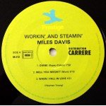 Miles Davis - Workin' And Steamin' (2xLP, Comp, RE, RM)