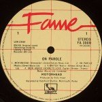 Motörhead - On Parole (LP, Album, RE)